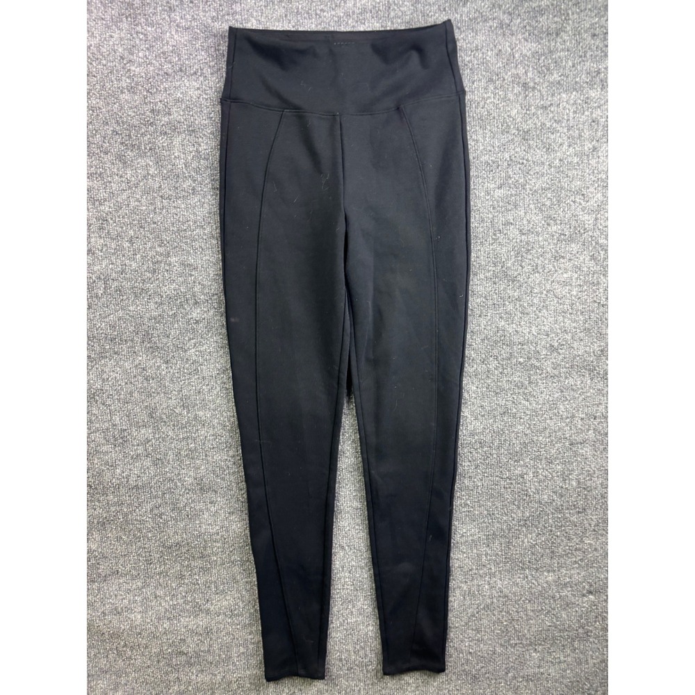 Assets by Spanx Leggings Womens Size Medium Black Seamed High Waist 62317